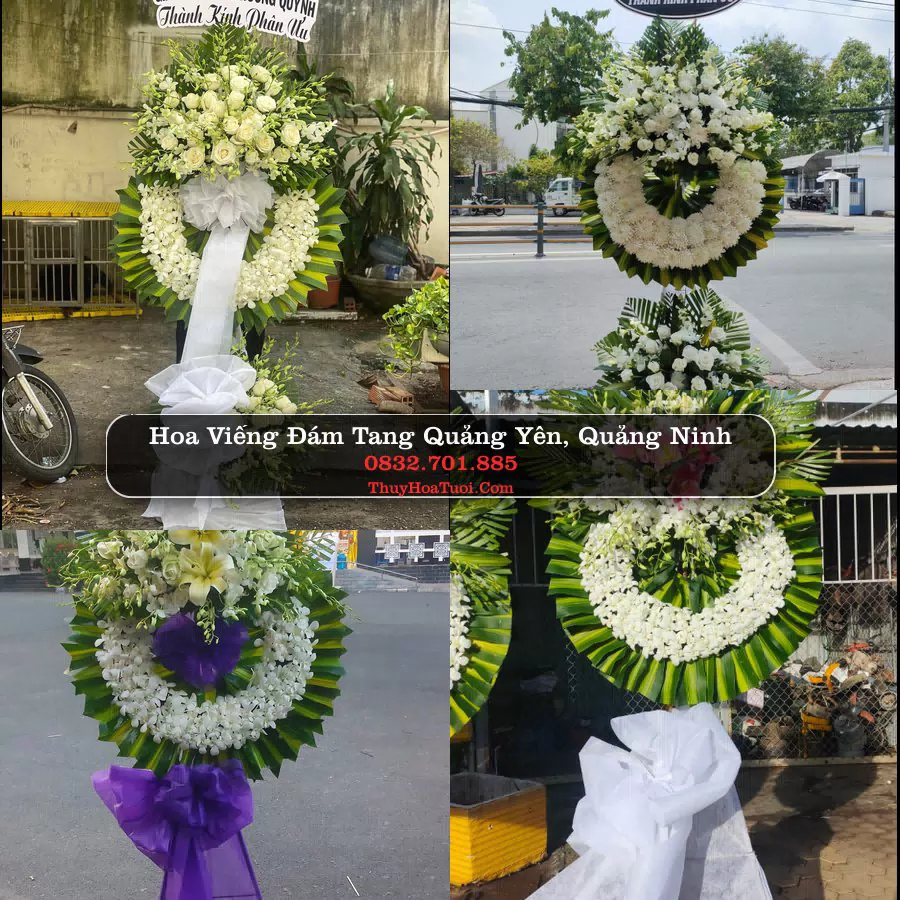 Kệ hoa tang lễ giao tại Quảng Yên, Quảng Ninh