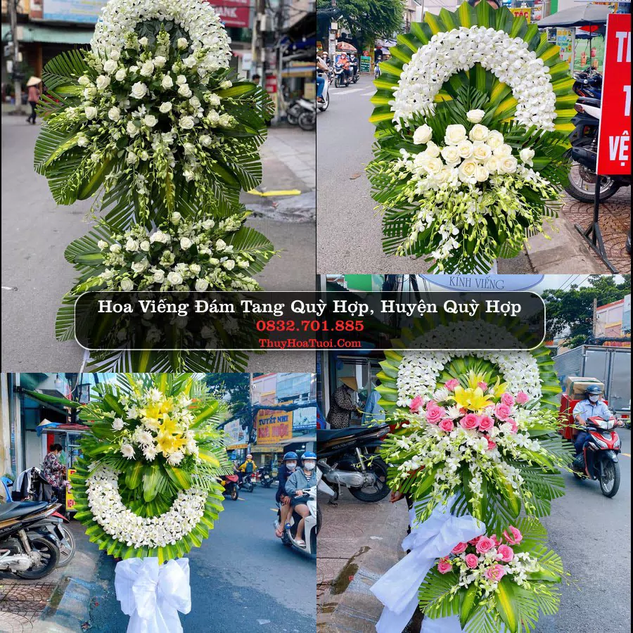 Kệ hoa tang lễ giao tại Quỳ Hợp, Nghệ An