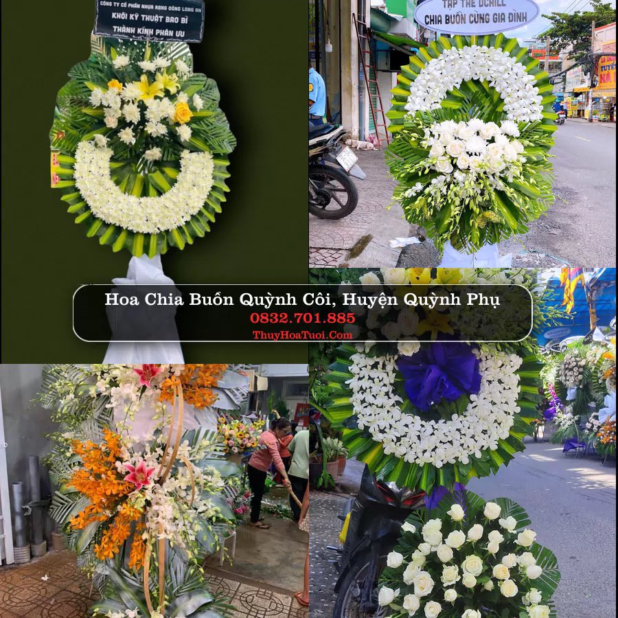 Kệ hoa tang lễ giao tại Quỳnh Côi, Thái Bình
