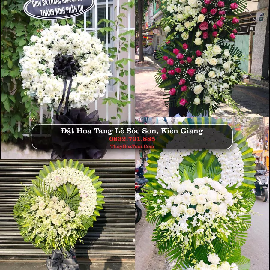 Kệ hoa tang lễ giao tại Sóc Sơn, Kiên Giang