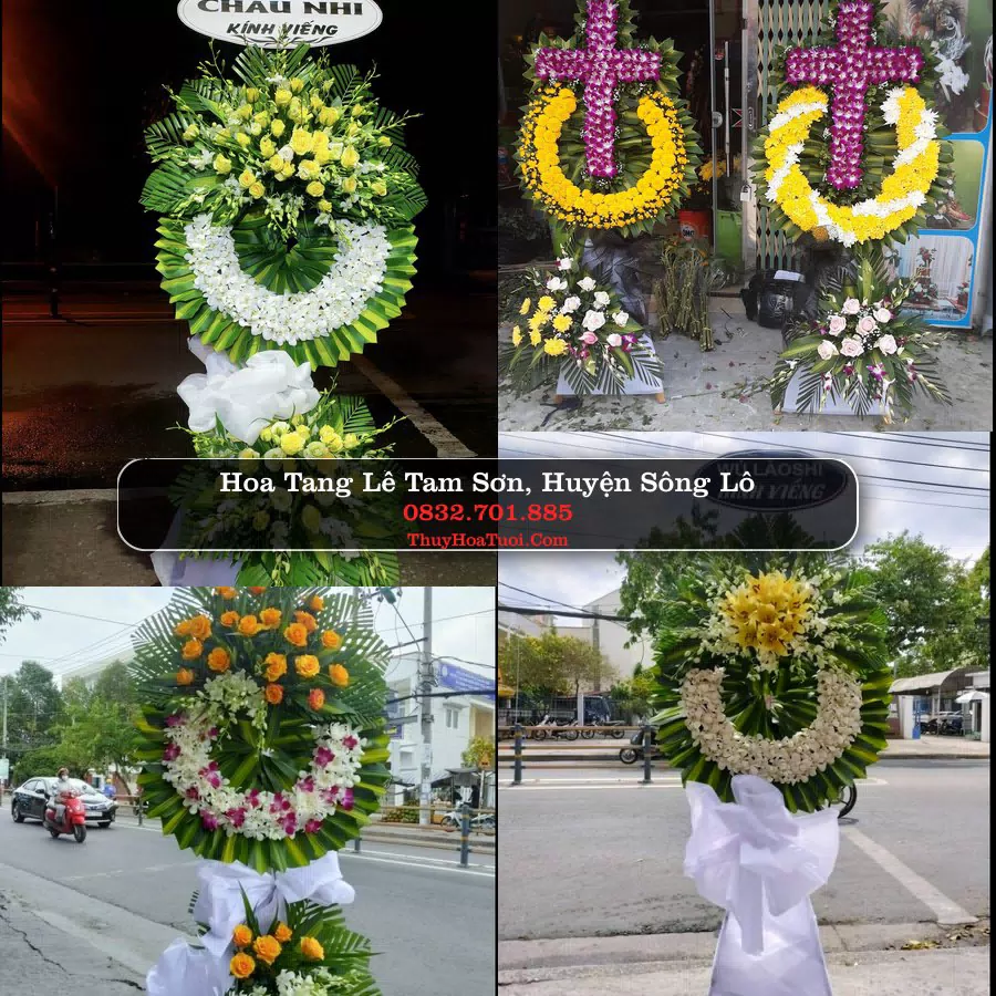 Vòng hoa chia buồn Tam Sơn - ThuyHoaTuoi.Com