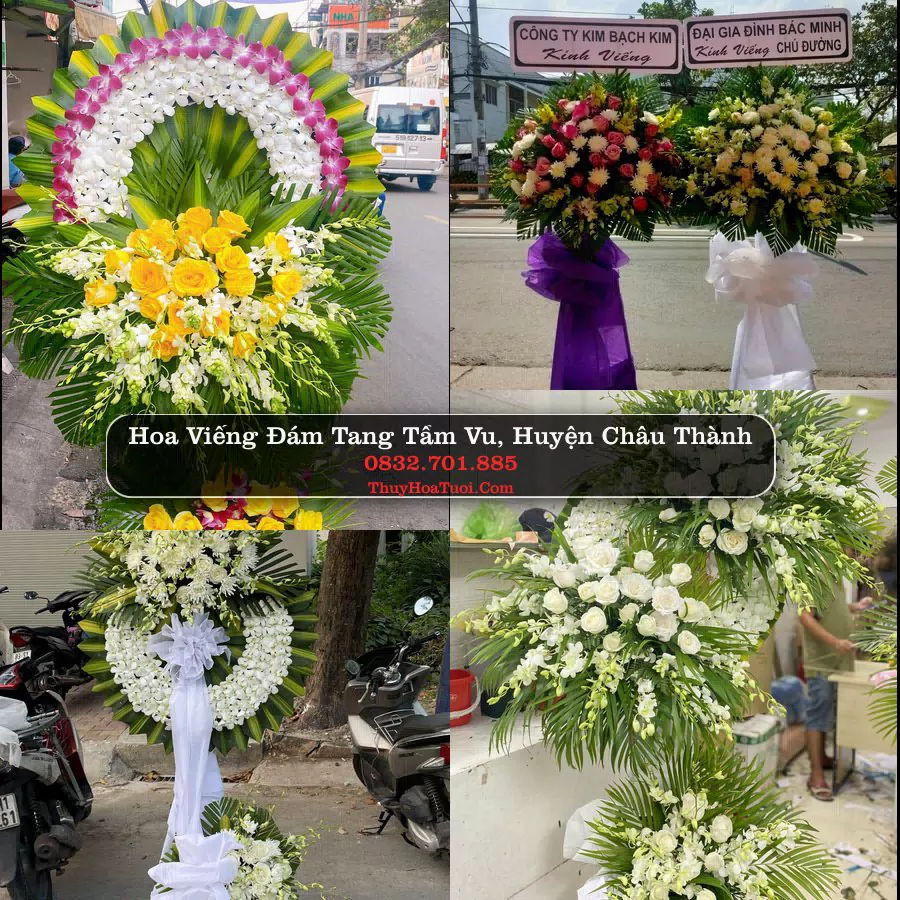 Vòng hoa chia buồn Tầm Vu - ThuyHoaTuoi.Com