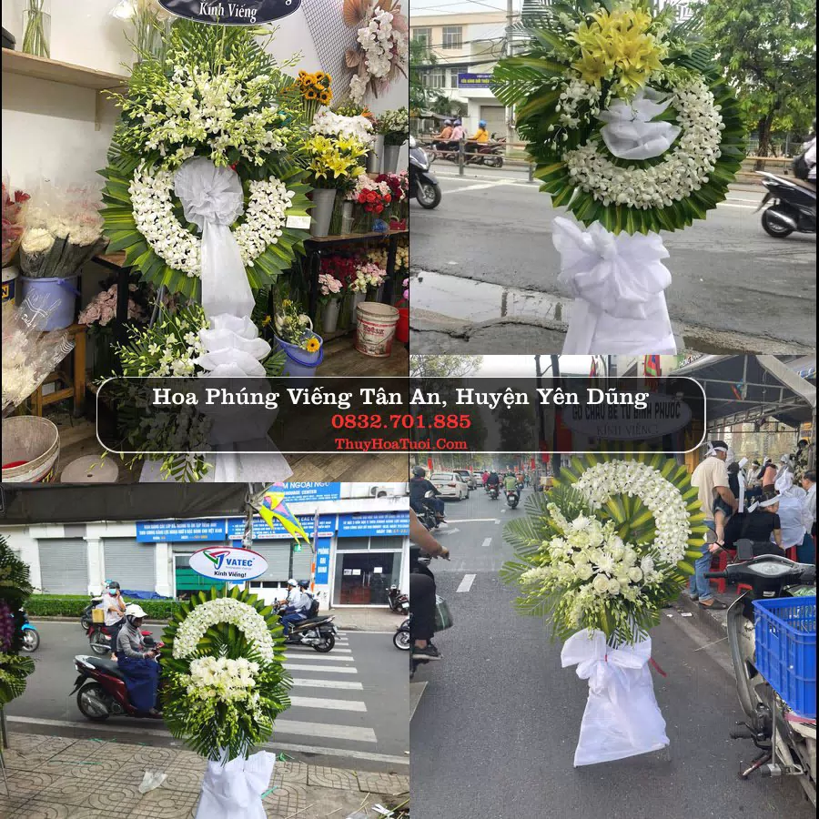 Vòng hoa tang lễ Tân An - ThuyHoaTuoi.Com