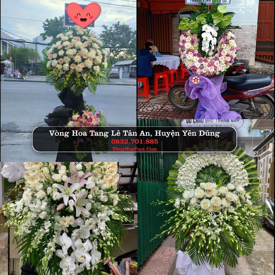 Kệ hoa tang lễ giao tại Tân An, Yên Dũng, Bắc Giang