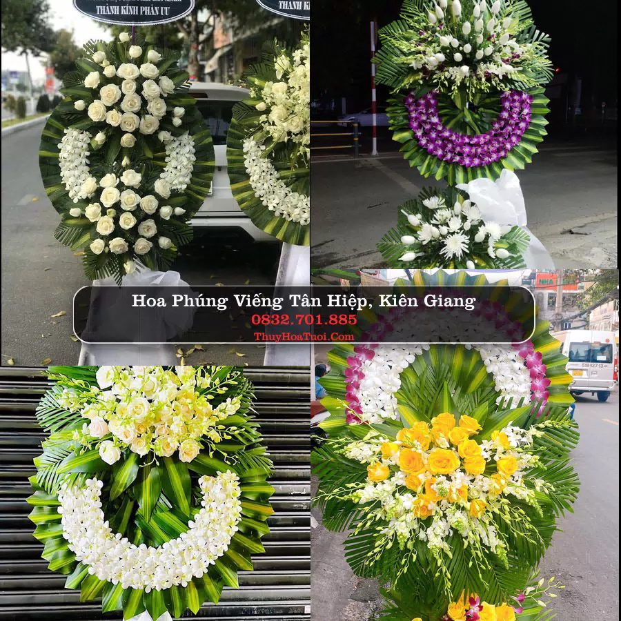 Vòng hoa chia buồn Tân Hiệp, Kiên Giang - ThuyHoaTuoi.Com