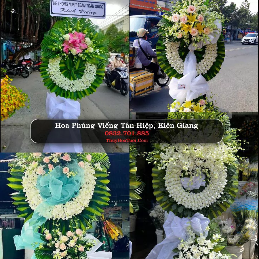 Kệ hoa tang lễ giao tại Tân Hiệp, Kiên Giang