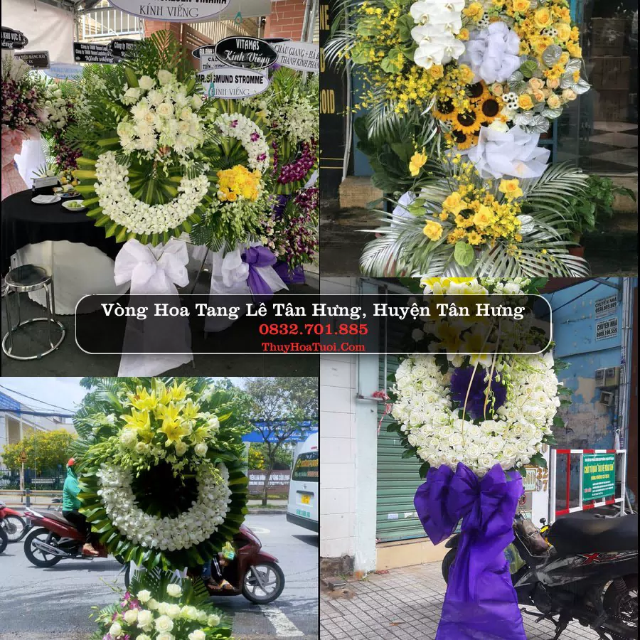 Vòng hoa chia buồn Tân Hưng - ThuyHoaTuoi.Com