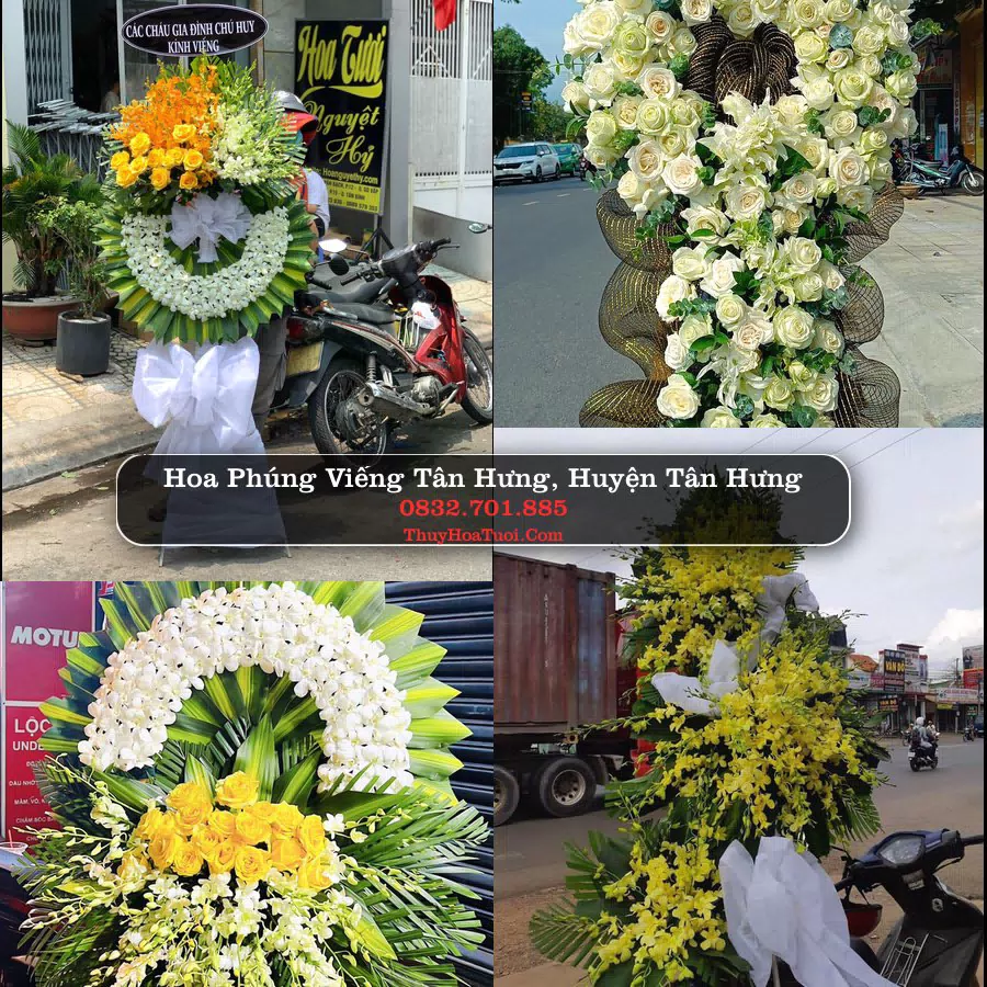 Kệ hoa tang lễ giao tại Tân Hưng, Long An
