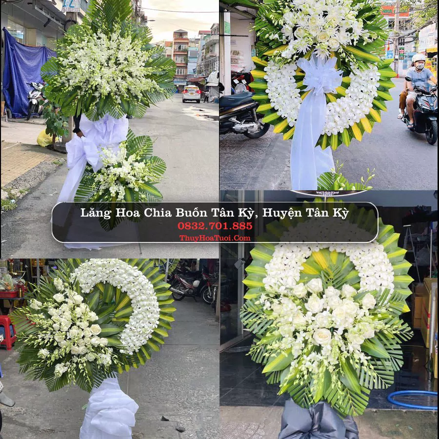 Vòng hoa chia buồn Tân Kỳ - ThuyHoaTuoi.Com