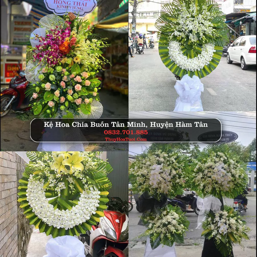 Vòng hoa chia buồn Tân Minh - ThuyHoaTuoi.Com