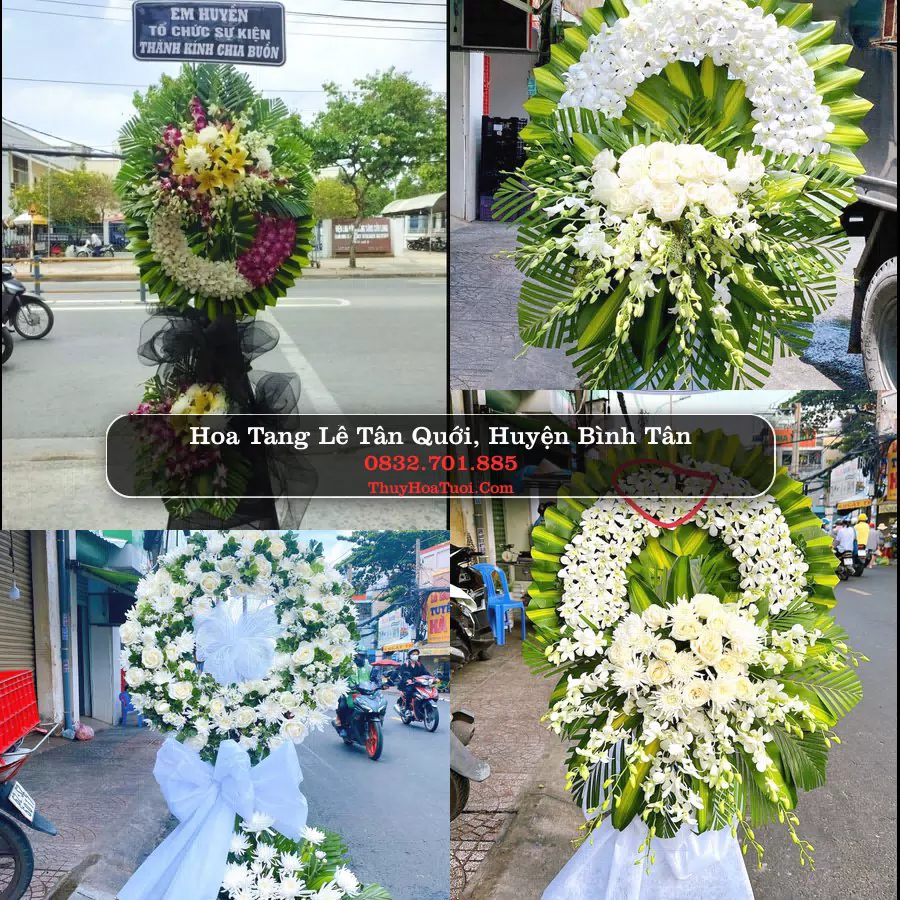 Vòng hoa chia buồn Tân Quới - ThuyHoaTuoi.Com