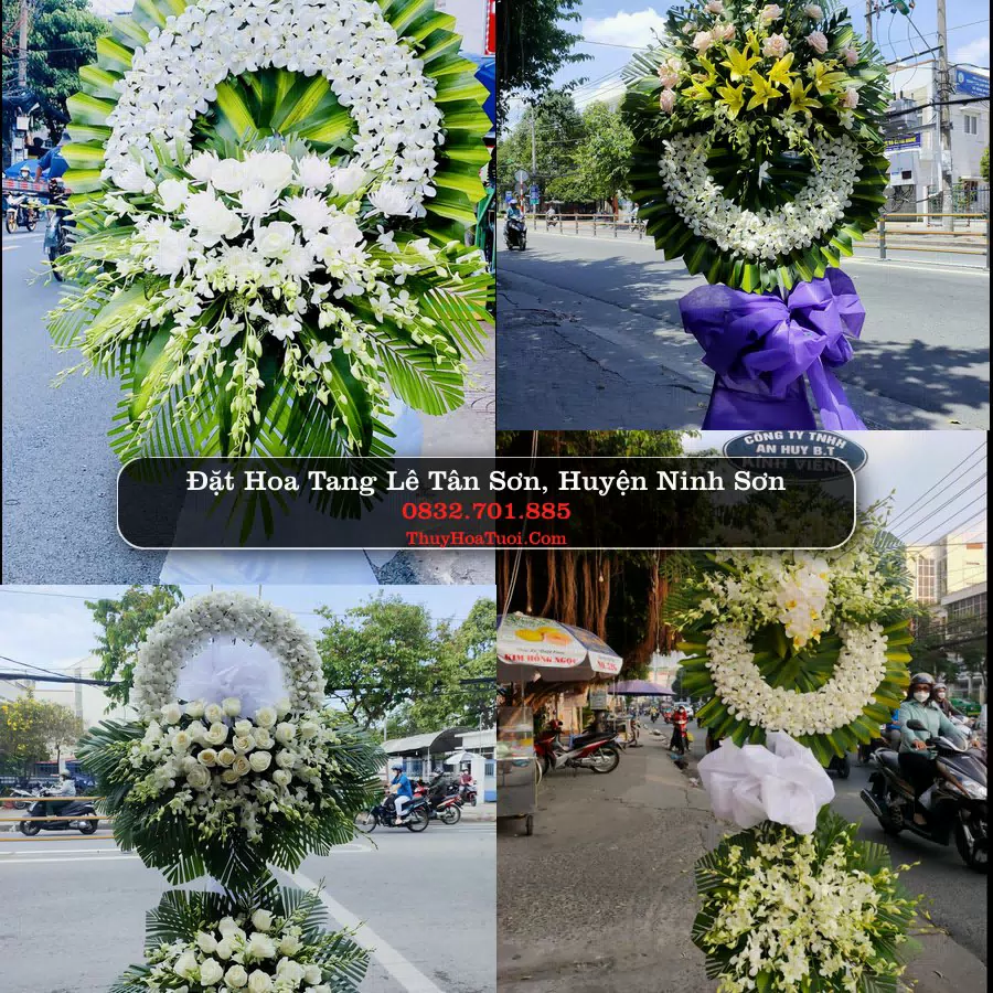 Vòng hoa chia buồn Tân Sơn, Ninh Sơn - ThuyHoaTuoi.Com