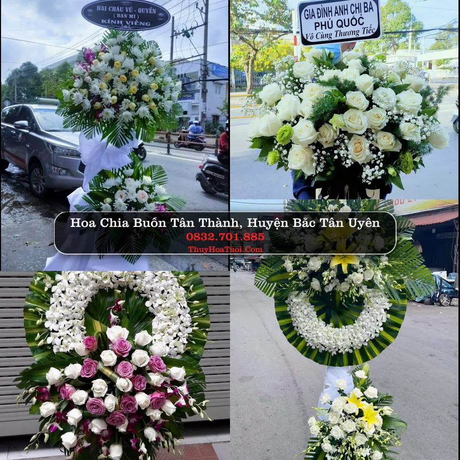 Vòng hoa chia buồn Tân Thành - ThuyHoaTuoi.Com