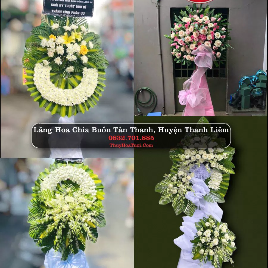 Vòng hoa chia buồn Tân Thanh, Thanh Liêm - ThuyHoaTuoi.Com