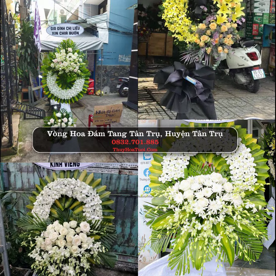 Kệ hoa tang lễ giao tại Tân Trụ, Long An