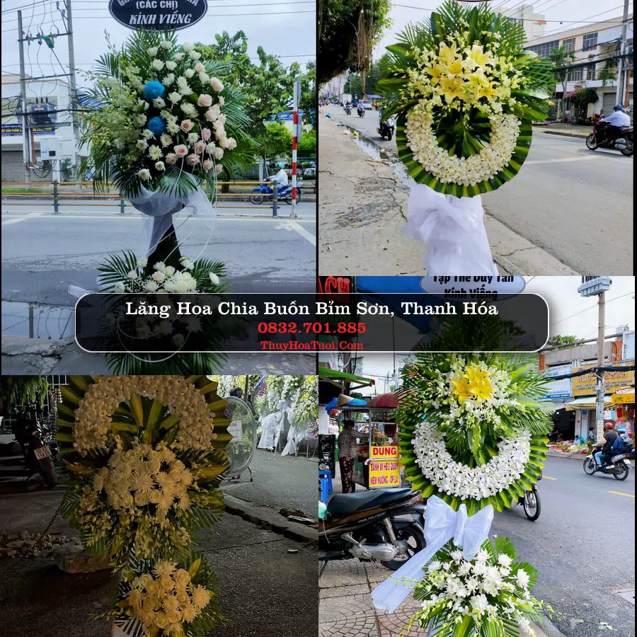 Vòng hoa chia buồn Bỉm Sơn - ThuyHoaTuoi.Com
