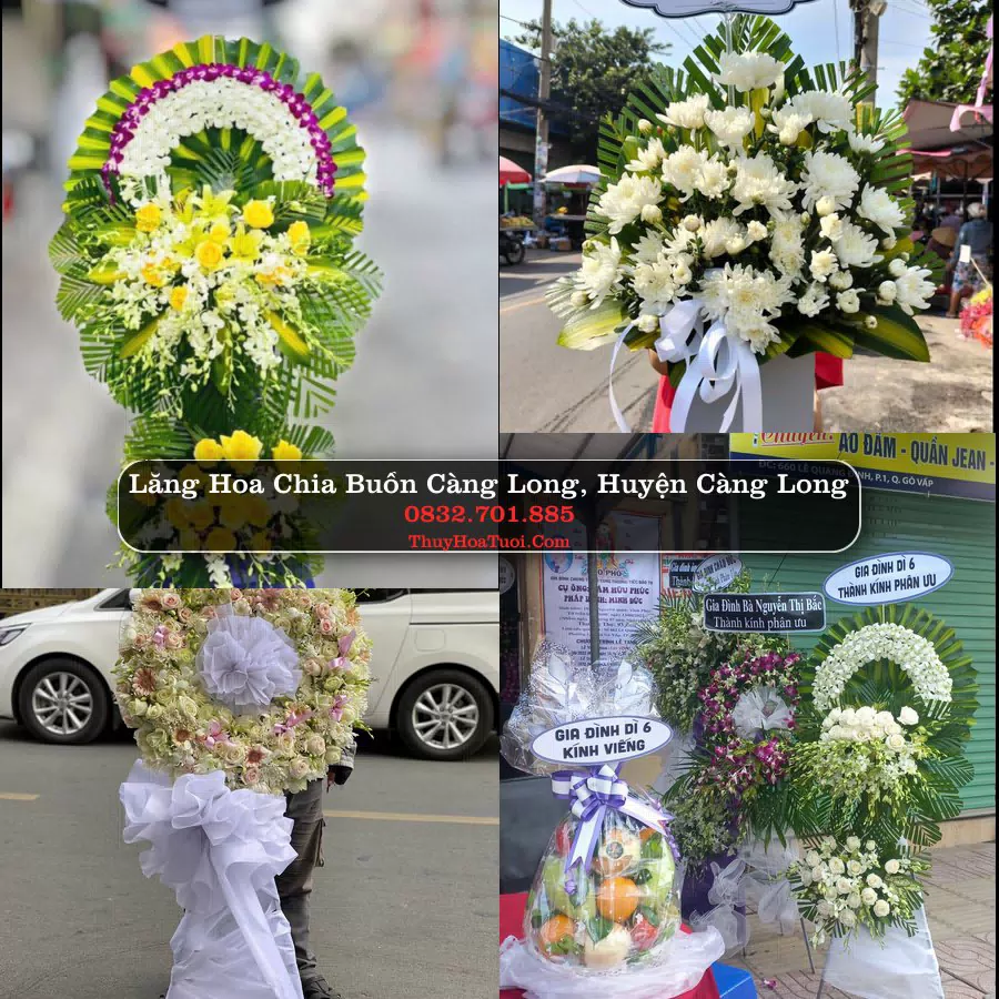 Kệ hoa tang lễ giao tại Càng Long, Trà Vinh