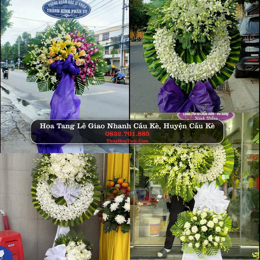 Vòng hoa chia buồn Cầu Kè - ThuyHoaTuoi.Com