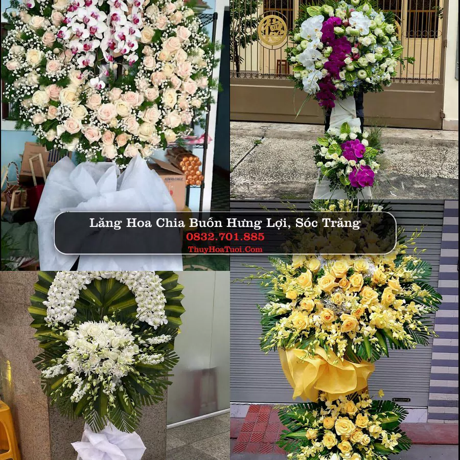 Kệ hoa tang lễ giao tại Hưng Lợi, Sóc Trăng