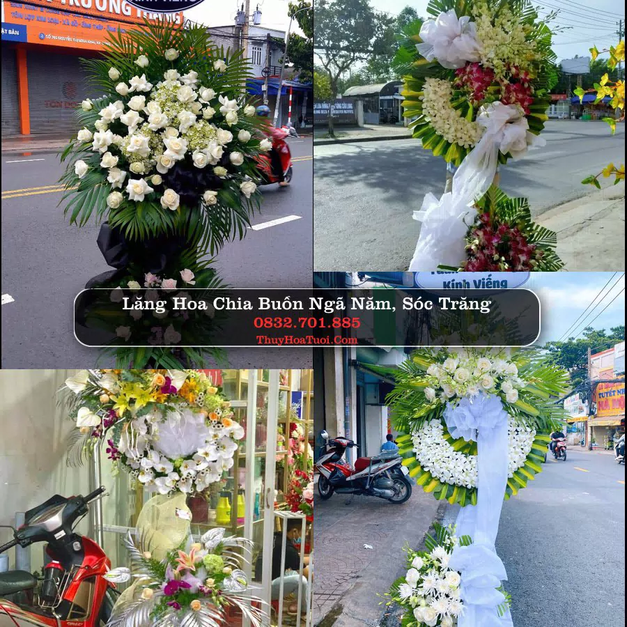 Vòng hoa chia buồn Ngã Năm - ThuyHoaTuoi.Com