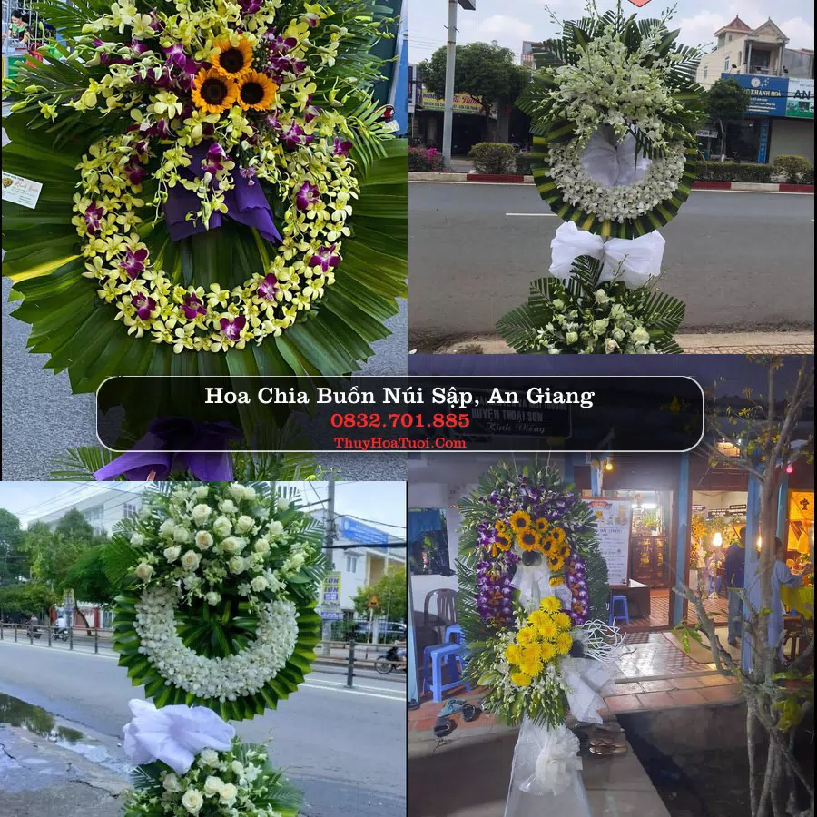 Vòng hoa chia buồn Núi Sập - ThuyHoaTuoi.Com