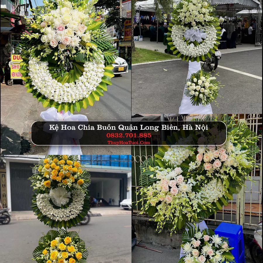 Vòng hoa chia buồn Quận Long Biên, Hà Nội - ThuyHoaTuoi.Com