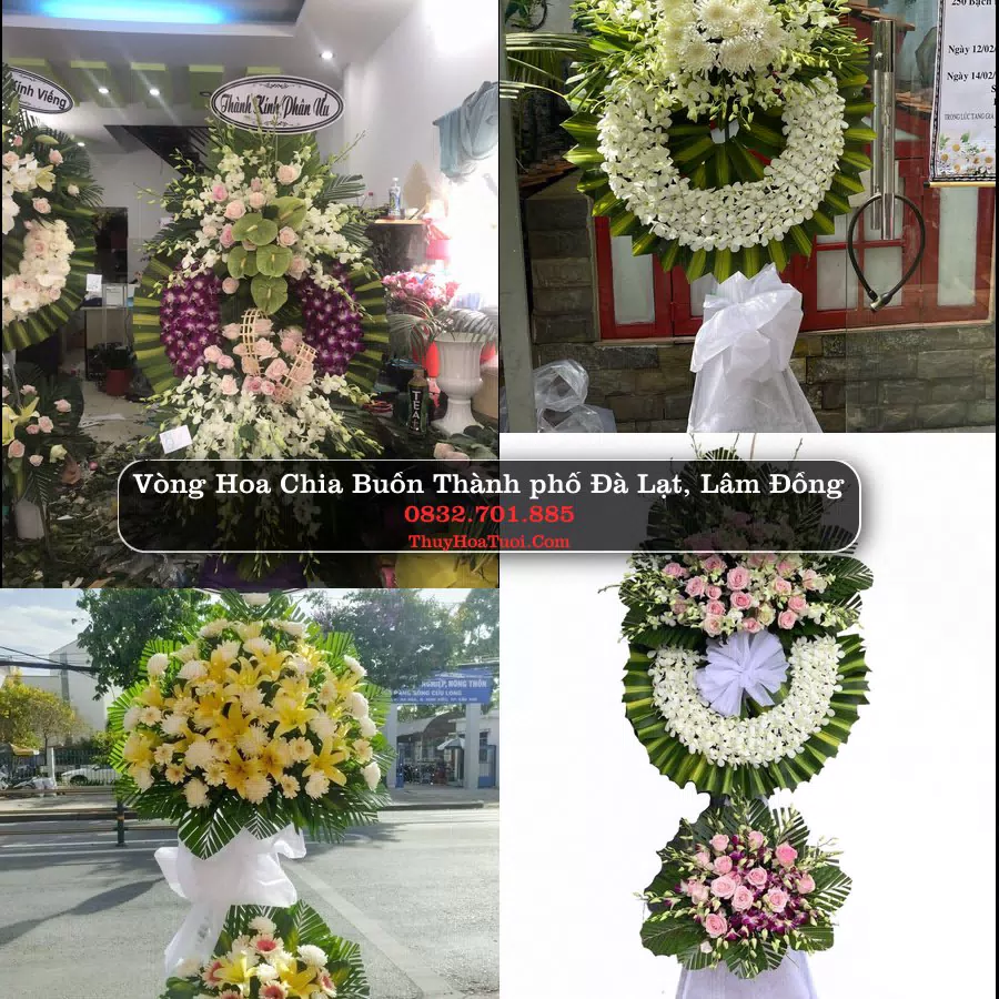 Vòng hoa chia buồn Thành phố Đà Lạt, Lâm Đồng - ThuyHoaTuoi.Com