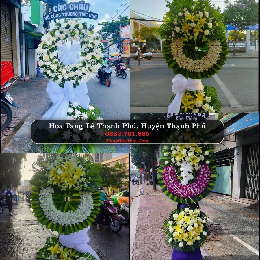 Kệ hoa tang lễ giao tại Thạnh Phú, Bến Tre