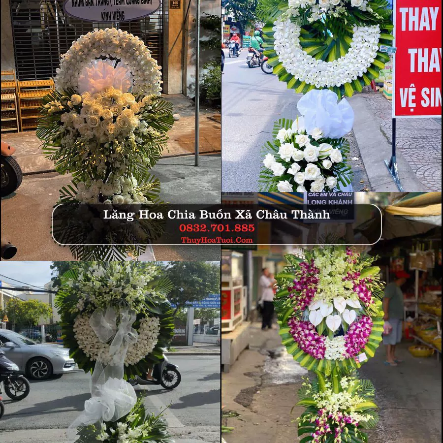 Kệ hoa tang lễ giao tại Xã Châu Thành, Vĩnh Long