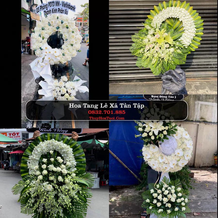 Vòng hoa chia buồn Xã Tân Tập - ThuyHoaTuoi.Com