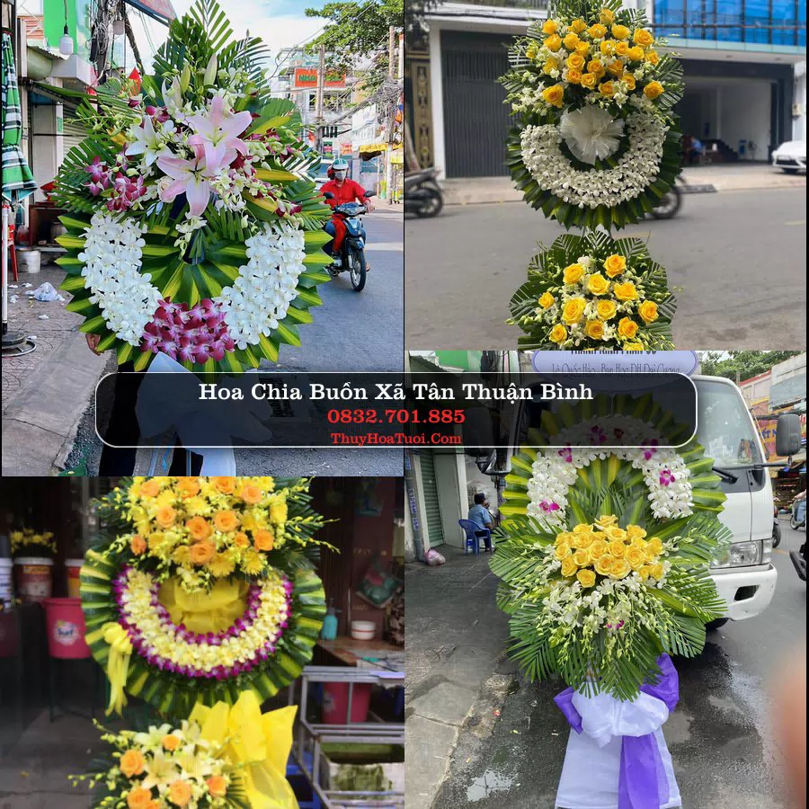 Vòng hoa chia buồn Xã Tân Thuận Bình - ThuyHoaTuoi.Com