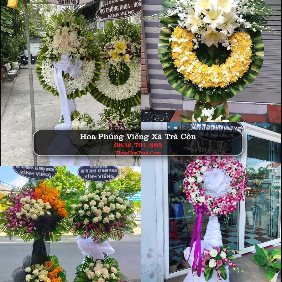Vòng hoa chia buồn Xã Trà Côn - ThuyHoaTuoi.Com