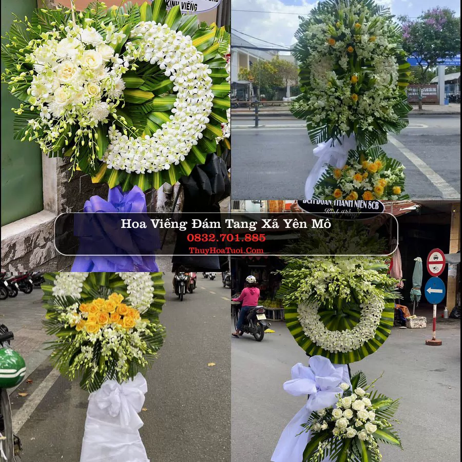Vòng hoa chia buồn Xã Yên Mô - ThuyHoaTuoi.Com