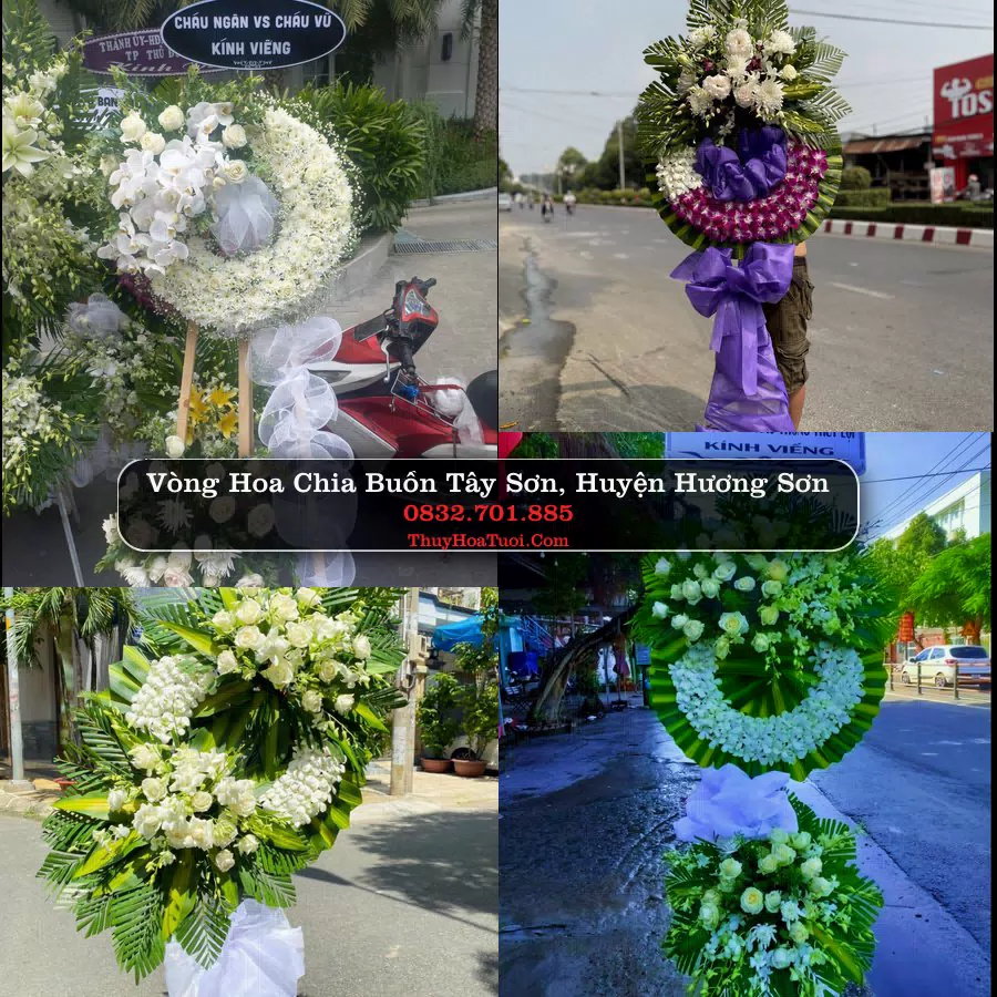Vòng hoa chia buồn Tây Sơn - ThuyHoaTuoi.Com