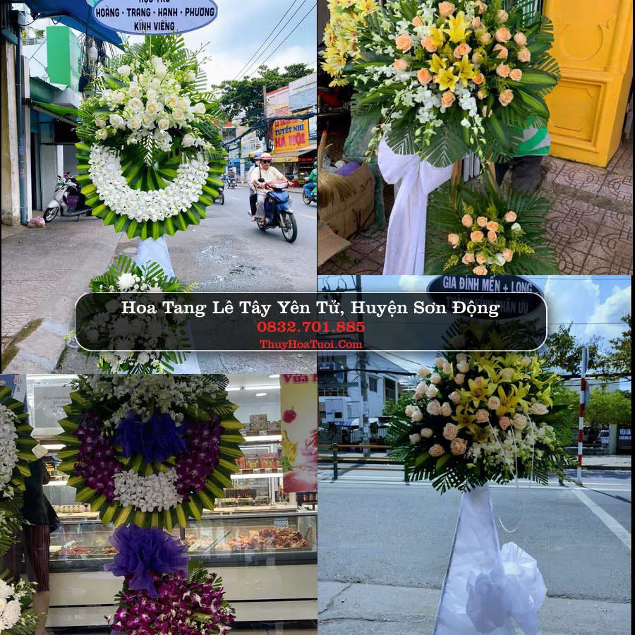 Kệ hoa tang lễ giao tại Tây Yên Tử, Sơn Động, Bắc Giang