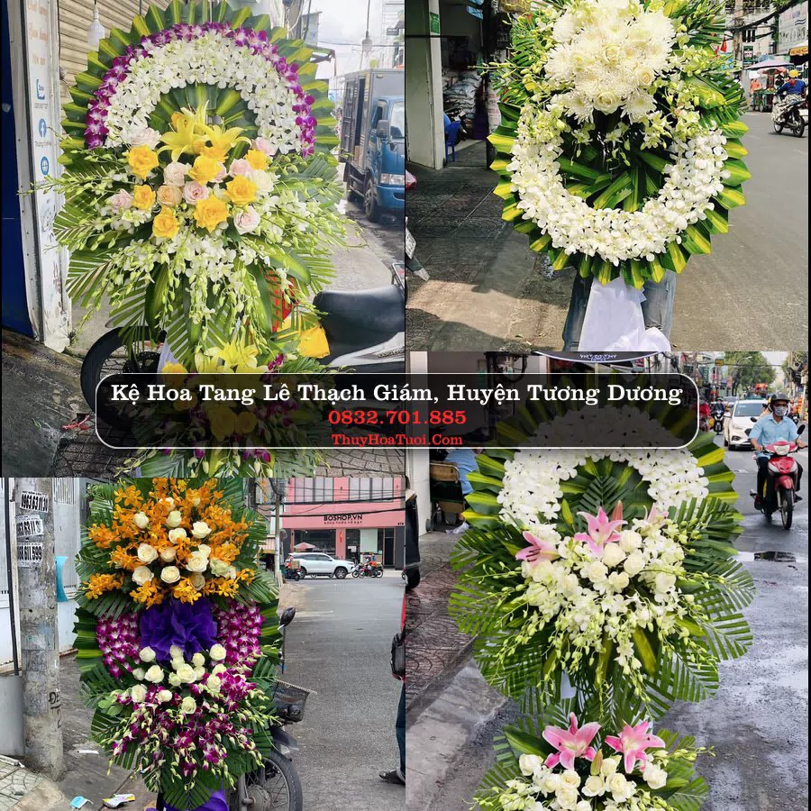 Vòng hoa chia buồn Thạch Giám - ThuyHoaTuoi.Com