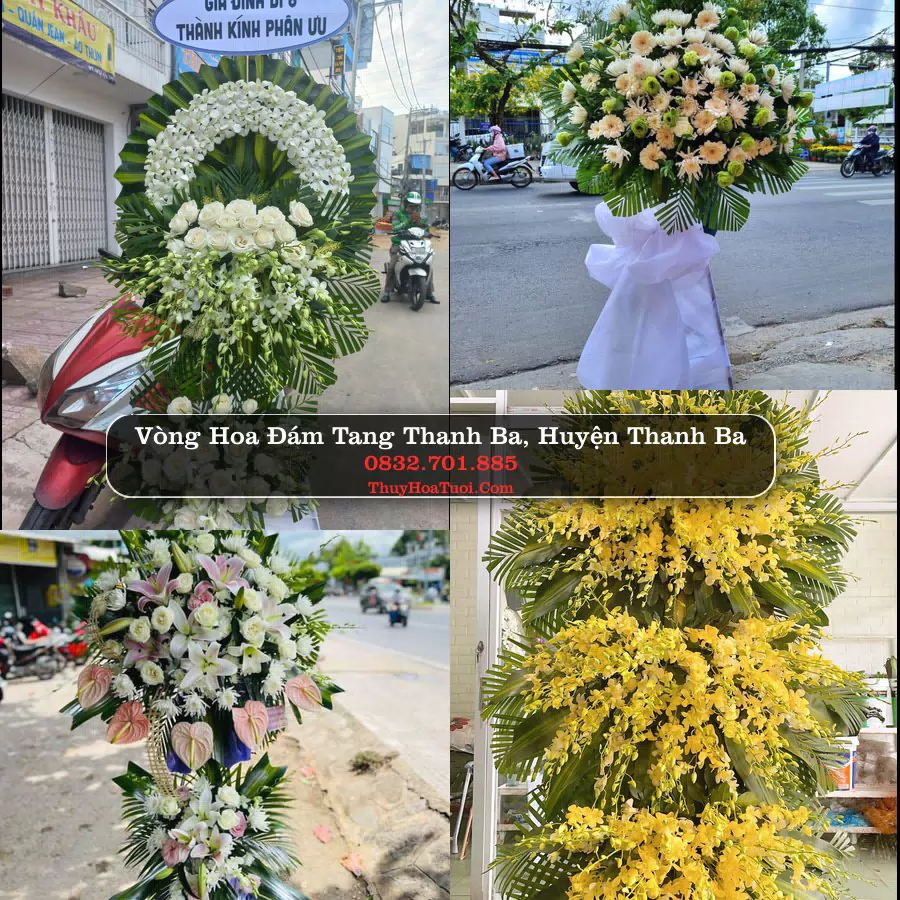 Vòng hoa chia buồn Thanh Ba - ThuyHoaTuoi.Com