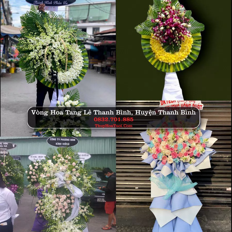 Vòng hoa chia buồn Thanh Bình - ThuyHoaTuoi.Com