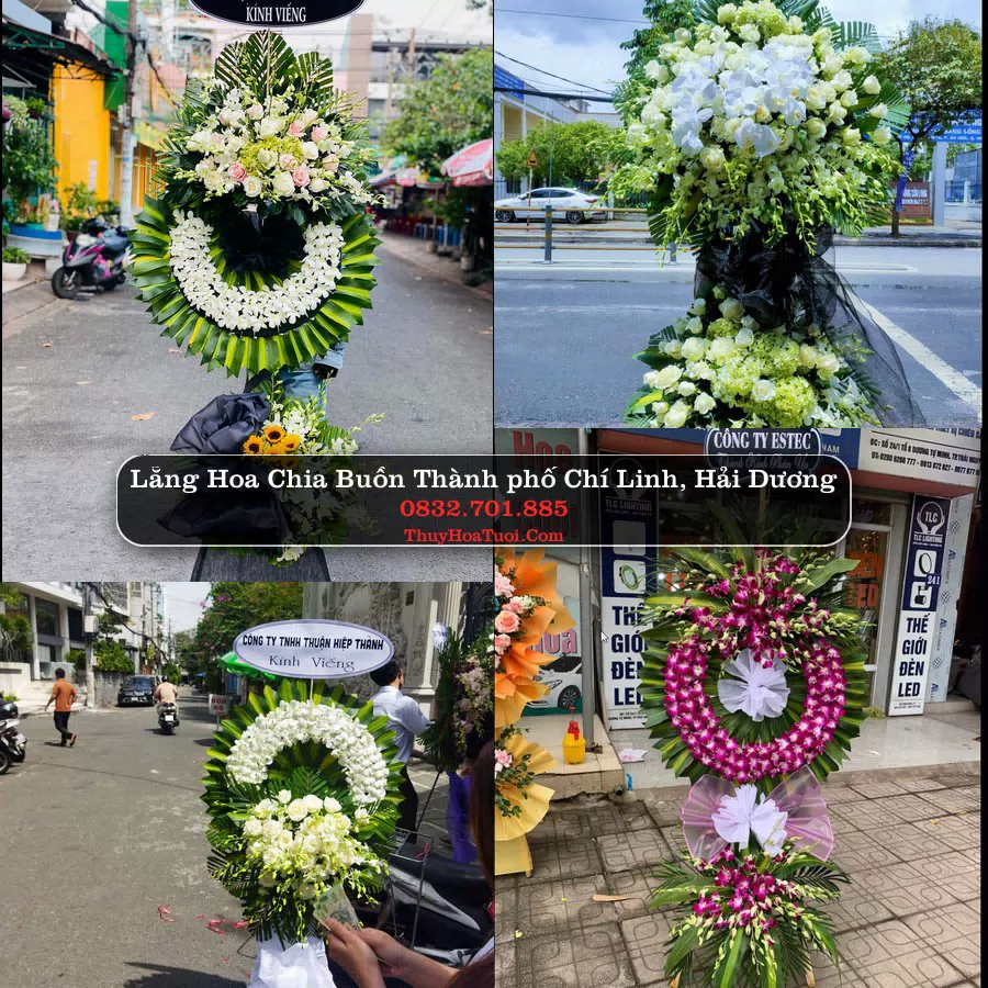 Vòng hoa chia buồn Thành phố Chí Linh, Hải Dương - ThuyHoaTuoi.Com