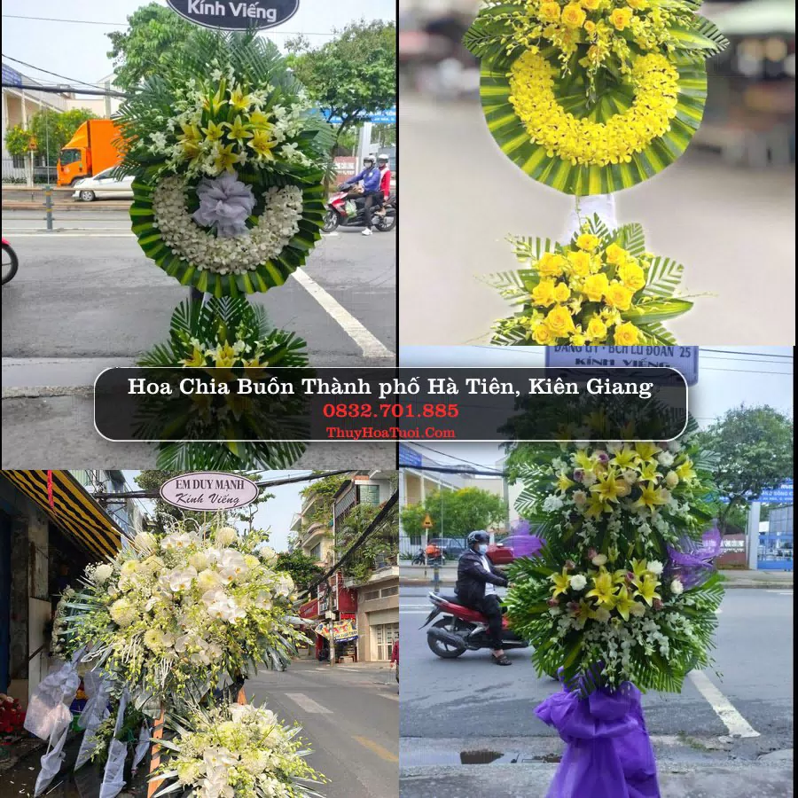 Vòng hoa chia buồn Thành phố Hà Tiên, Kiên Giang - ThuyHoaTuoi.Com
