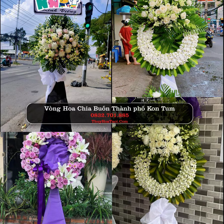 Vòng hoa chia buồn Thành phố Kon Tum - ThuyHoaTuoi.Com