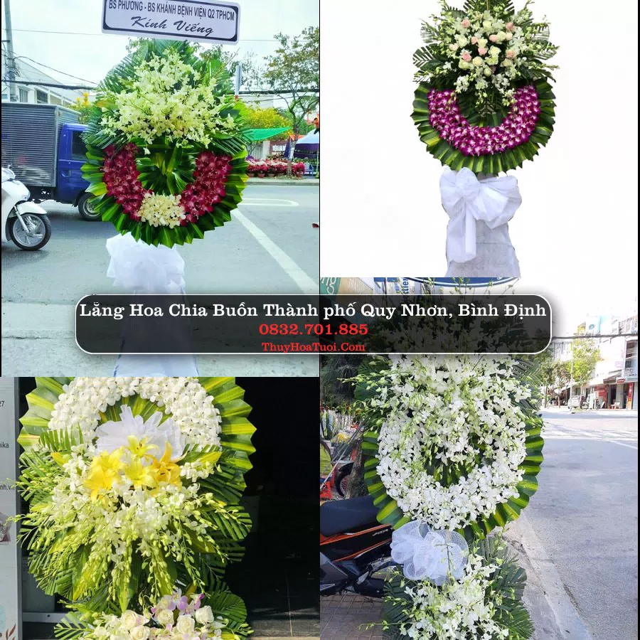 Vòng hoa chia buồn Thành phố Quy Nhơn, Bình Định - ThuyHoaTuoi.Com