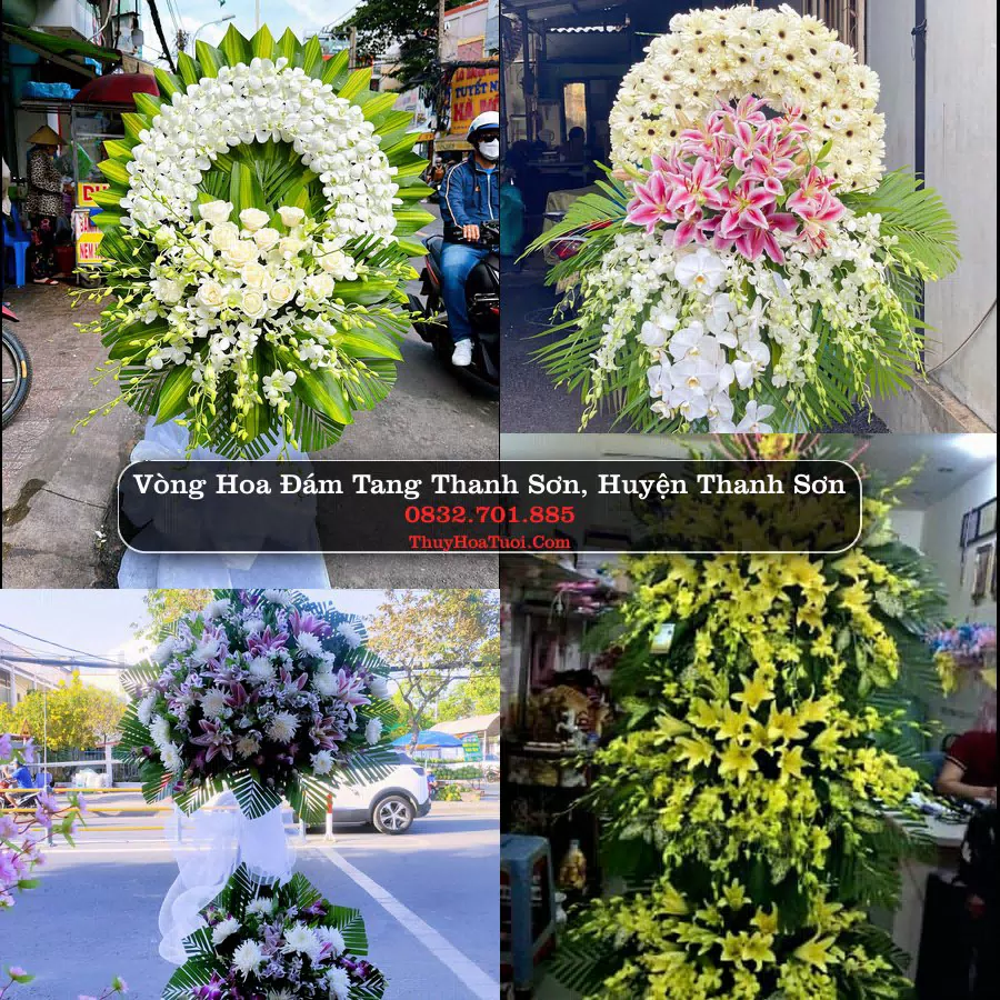 Vòng hoa chia buồn Thanh Sơn - ThuyHoaTuoi.Com