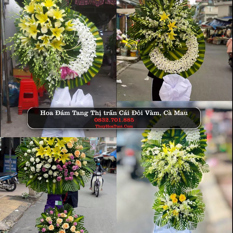 Vòng Hoa Tang Lễ tại Thị trấn Cái Đôi Vàm, Cà Mau (Cũ)