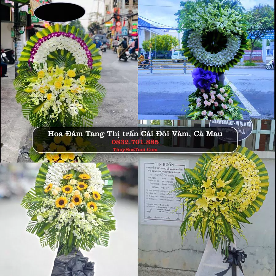 Vòng hoa chia buồn Thị trấn Cái Đôi Vàm, Cà Mau - ThuyHoaTuoi.Com