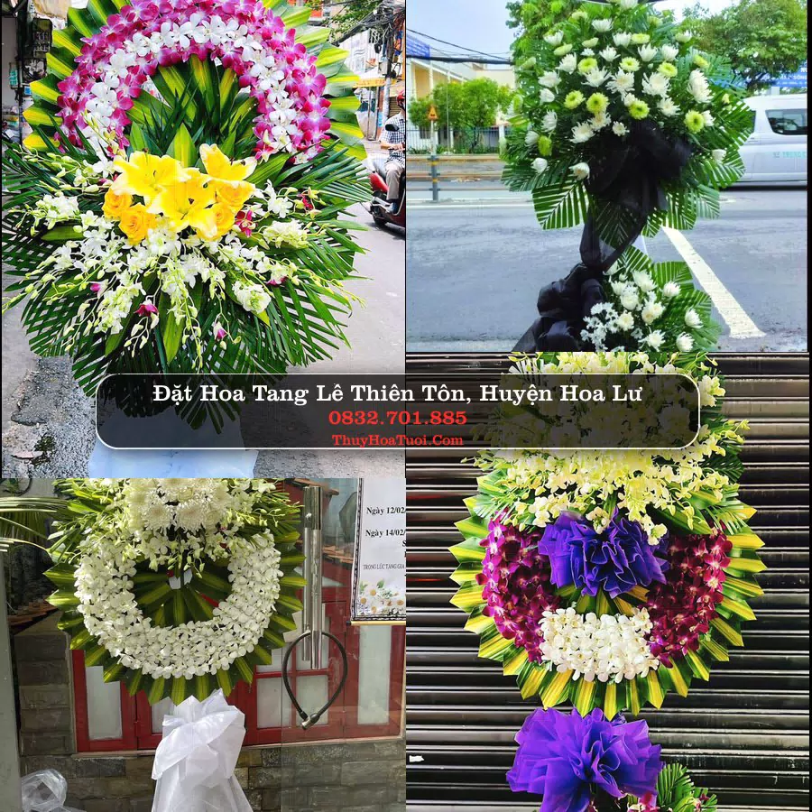 Vòng hoa chia buồn Thiên Tôn - ThuyHoaTuoi.Com