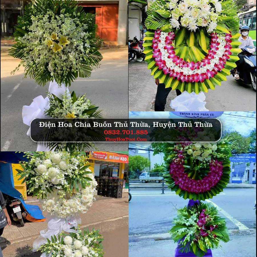 Kệ hoa tang lễ giao tại Thủ Thừa, Long An
