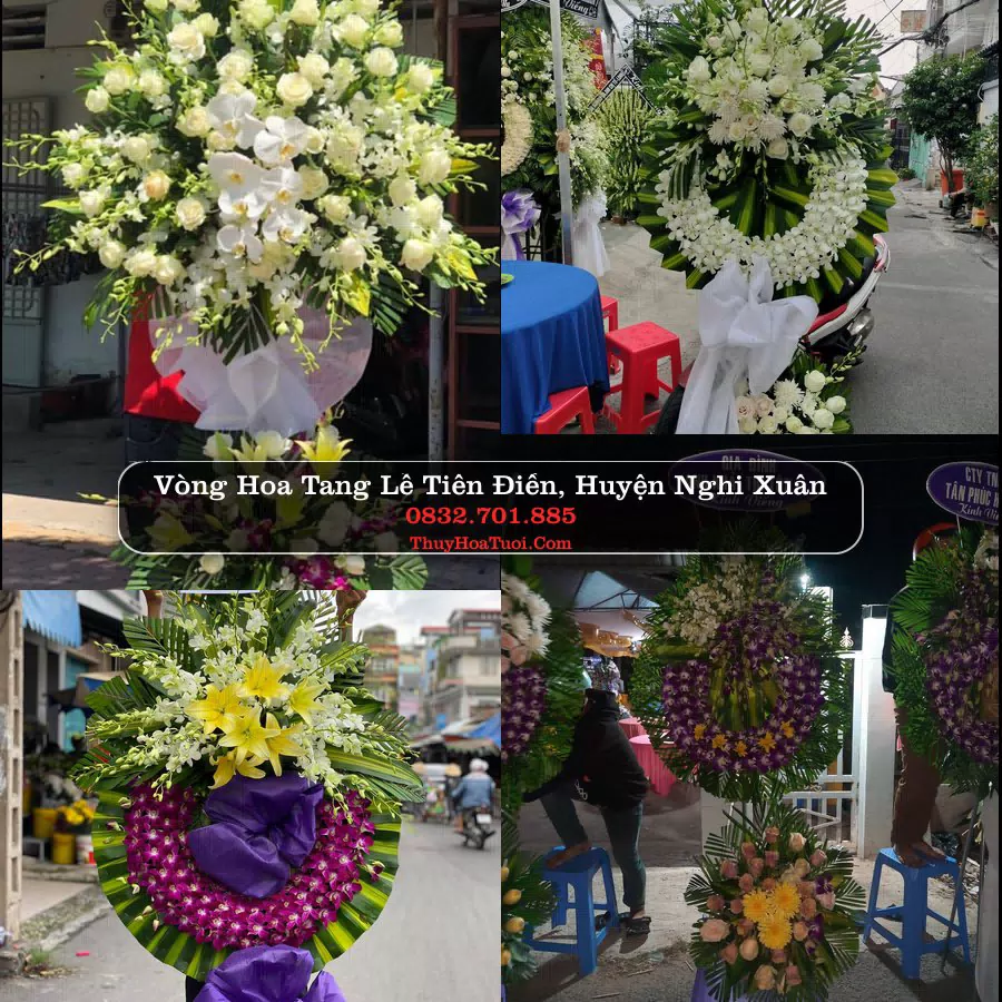 Vòng hoa chia buồn Tiên Điền - ThuyHoaTuoi.Com