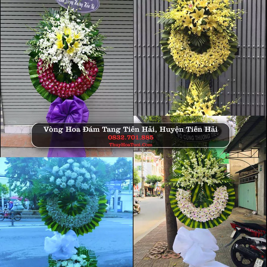 Kệ hoa tang lễ giao tại Tiền Hải, Thái Bình