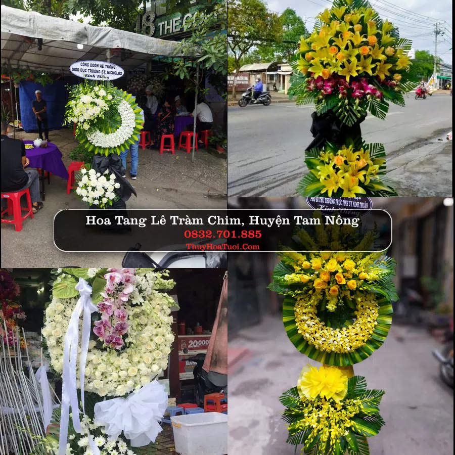 Vòng hoa chia buồn Tràm Chim - ThuyHoaTuoi.Com